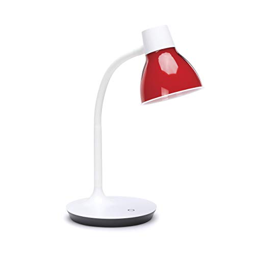 Essentials by OFM Ofm Essentials LED Desk Lamp with Integrated Touch Control, Red