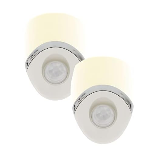 Amerelle Motion Sensor Night Light, 2 Pack - LED Plug in Night Light with Sensor That Lights Up When It Auto Detects Motion - Wide 100 Degree Detection Zone - Ideal for Bathroom & Nursery - (73092CC)