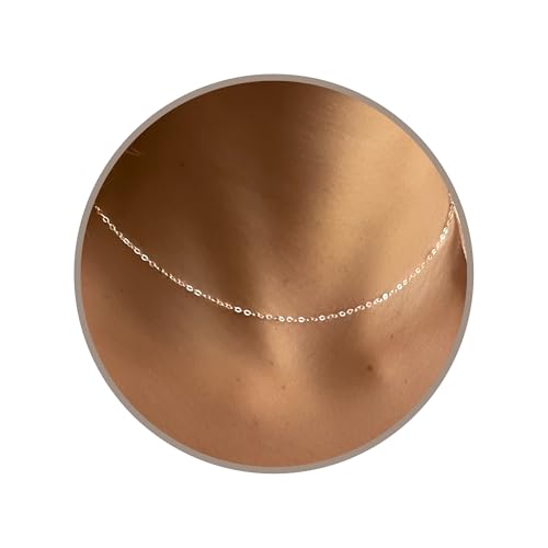 Annika Bella Choker Necklace, 925 Sterling Silver Chain, Short Collar, Chokers for Women, Simple Jewelry, Layering Necklaces, Gifts for Women