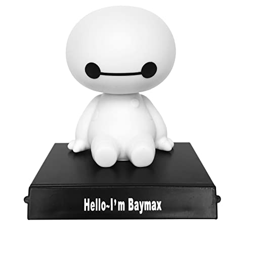Ituble Anime Baymax Car Accessories Interior For Women Men Bobbleheads Figures Car Dashboard Decorations Bobble Head Car Dash Board Decor Funny Car Ornaments Charm Accessories With Phone Holder (C2) #TOP1