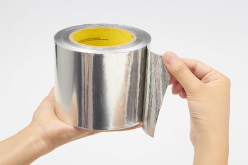 Image of 3M 3311 Aluminum Foil Tape, Vapor Resistant, Rubber Adhesive, Suitable for HVAC /Air Duct /Patch Work, Silver, 3 in x 50 yds, 1 Roll