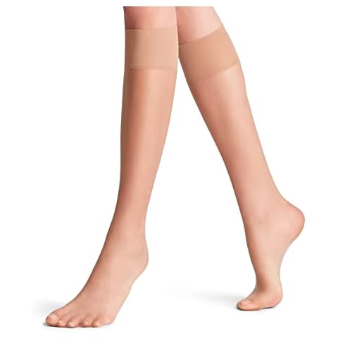 FALKE Damen Kniestrümpfe Shelina, Fein 12 DEN, 1 Paar, Beige (Sun 4299), 39-42 Cover