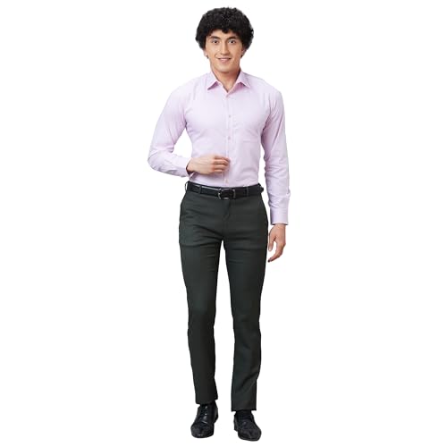Image of Raymond Men's Pure Cotton Structure Pattern Slim Fit Semi Cutaway Collar Full Sleeve Formal Shirt