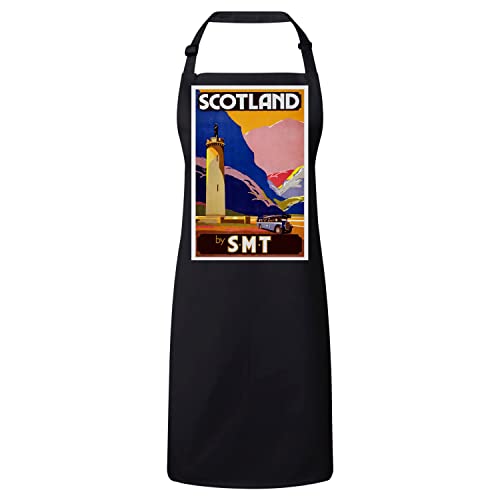 Tablier noir vintage Scotland pour raviver la nostalgie des années 30