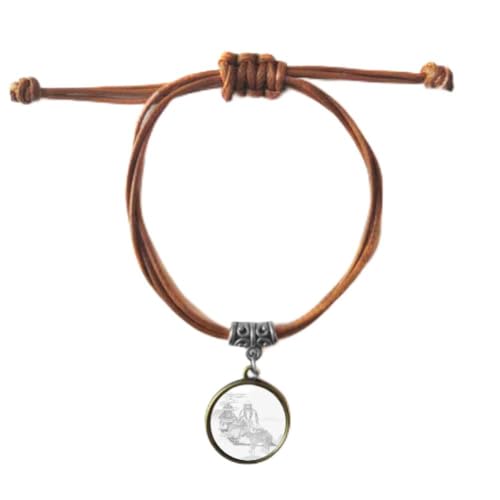 Bracelet Lao tseu coffret cadeau duo amoureux cuir tressé spirituel