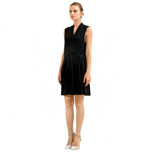 Robe courte maille drapée élégante ajustée pour femme