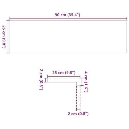 Peldaños de roble macizo 90x25x2 cm para escaleras de madera en color marrón y negro 3