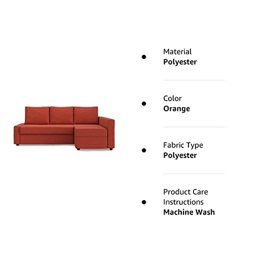 Snug Fit Friheten Slipcover For The Ikea Friheten With Chaise Corner Cover, Sofa Bed Cover, Sectional Slipcover Replacement (Orange) #TOP6