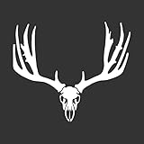 Mule Deer Skull Decal - Mule Deer Hunting Sticker - Deer Hunter Stickers - Mule Deer - European Mount - Automotive Window Decal - Hunting Stickers - Small Decals - Hunters Image