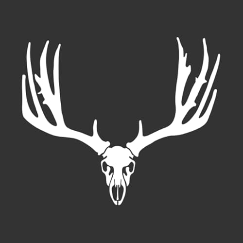 Mule Deer Skull Decal - Mule Deer Hunting Sticker - Deer Hunter Sticke