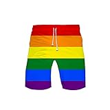 jltph pantaloncini da spiaggia da uomo con bandiera arcobaleno da orgoglio lgbt ad asciugatura rapida costume surf pantaloncini