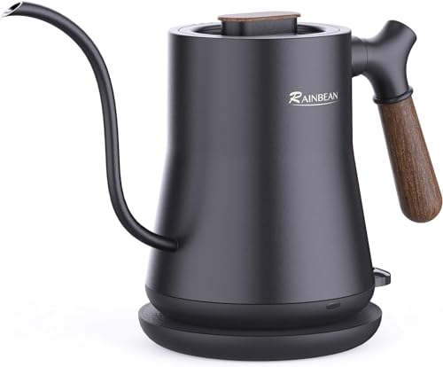 Generic Gooseneck electric kettle, pour over coffee kettle hot water tea kettle stainless steel, medium, black, GSN500