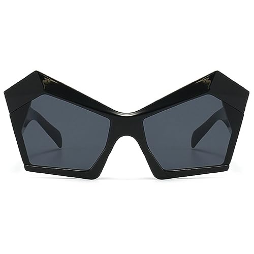 Oversized Irregular Cat Eye Sunglasses Women Retro Gradient Shades UV400 Exaggerated Large Men Champagne Sun Glasses