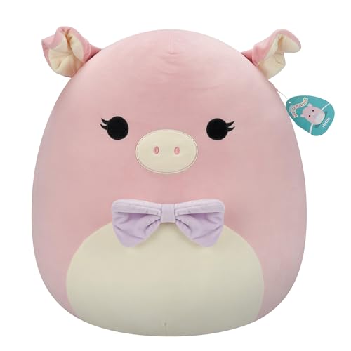Squishmallows Hettie cochon rose 50cm parfait pour décorer une chambre d'enfant