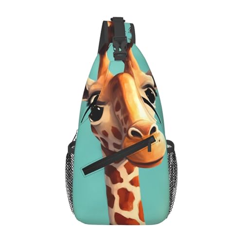 Bolso bandolera cruzado para hombre con diseño de jirafa miniatura 1
