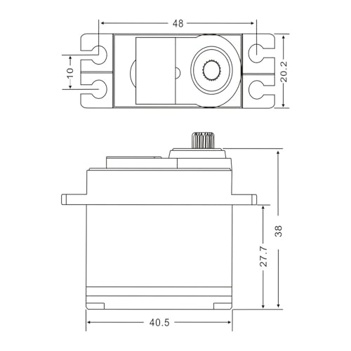 Servomoteur de voiture télécommandée force 6 kg pour direction fluide de bateau - 4
