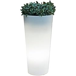 Macetero Conico Alto Macetero solar Modelo Ficus 60 Light RGB con Mando (30X30X60)