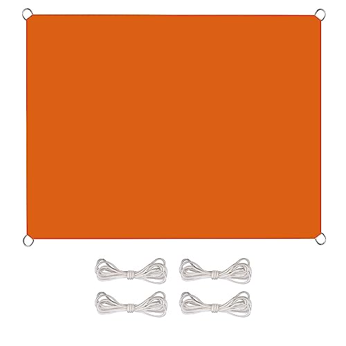 Toile d'ombrage rectangulaire 1.5x5m en polyester avec cordes de fixation - 2