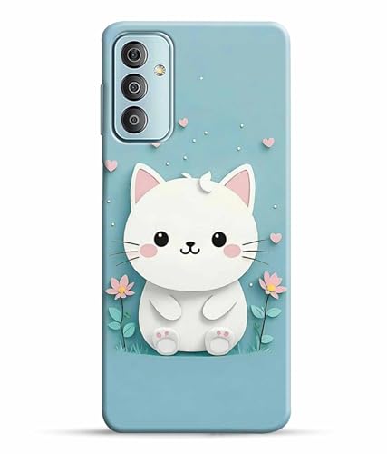Image of Printed Hard Back Case Cover & Compatible for Samsung Galaxy F23 5G | Samsung M23 5G | Cat Vector Painting (Multicolor) - D1192