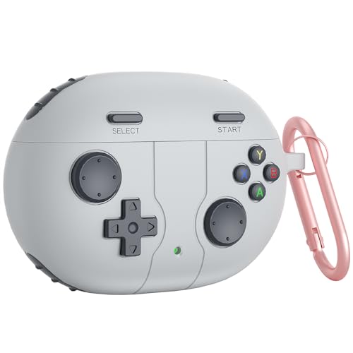 Custodia per Beats Studio Buds con portachiavi Game Player, custodia in morbido silicone per Beats Studio Buds, grigio