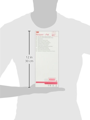 Miniatura 4 de 3M Medipore +Pad - Apósito adhesivo para heridas de tela suave, 3571, 9X25CM, 25cartón, 4 cartóncaja