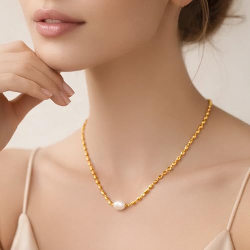 Image of Rubans Demi Fine Stainless Steel Pendant Chain Daily Gift for Women & Girls