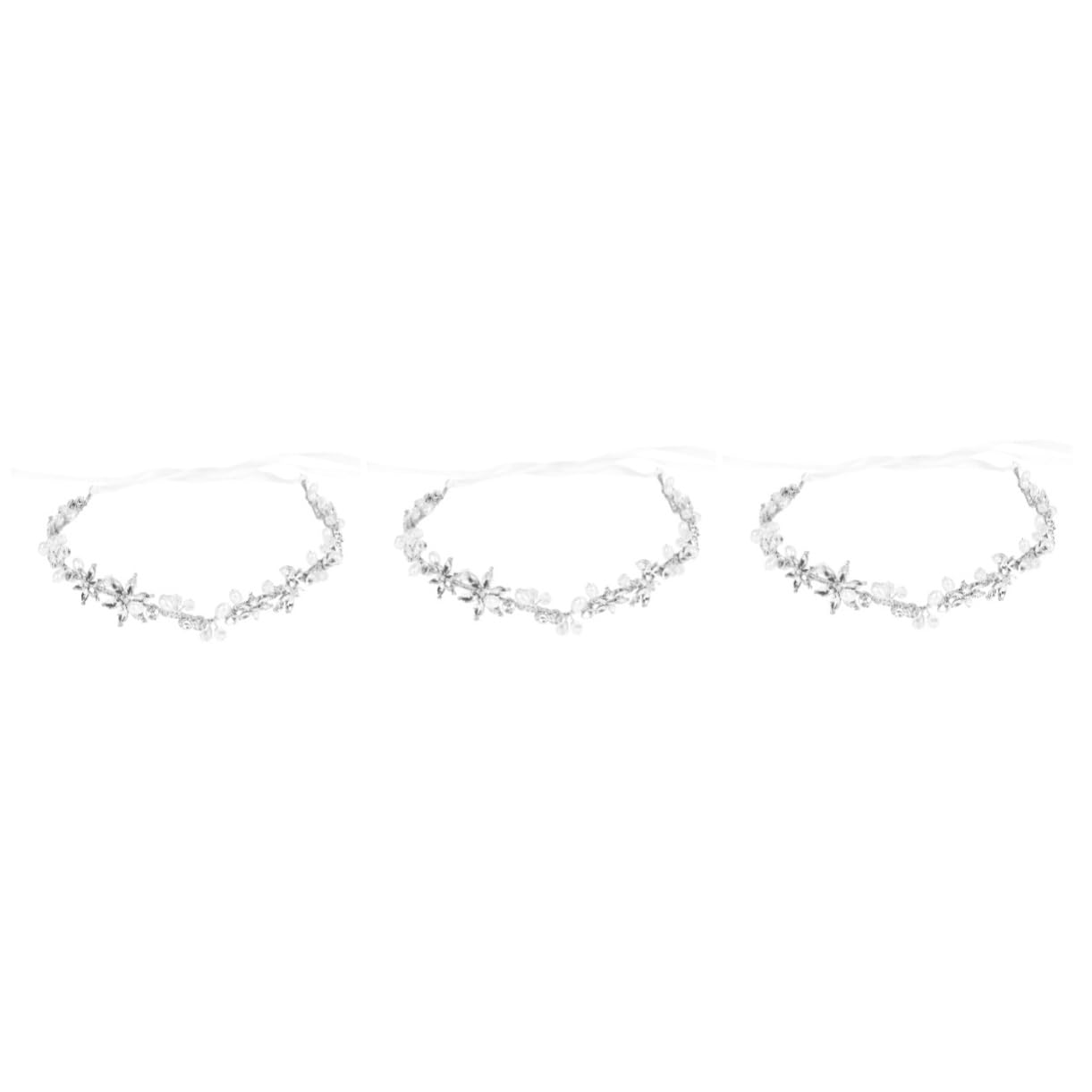 3 fasce per capelli con perle e strass, per capelli con foglie di vite, per da sposa, per con perline, per in lega per sposa mosaico