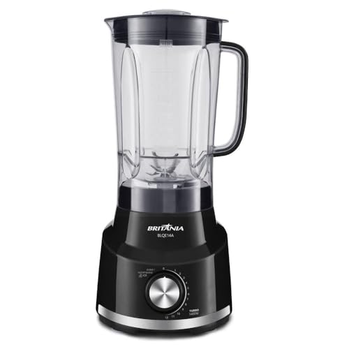 Britânia Diamante - Liquidificador, 1050w, 127v, Preto: Potência e Design em Sua Cozinha 2 Liquidificador Britânia 1400W 12 Velocidades BLQE14A 127V