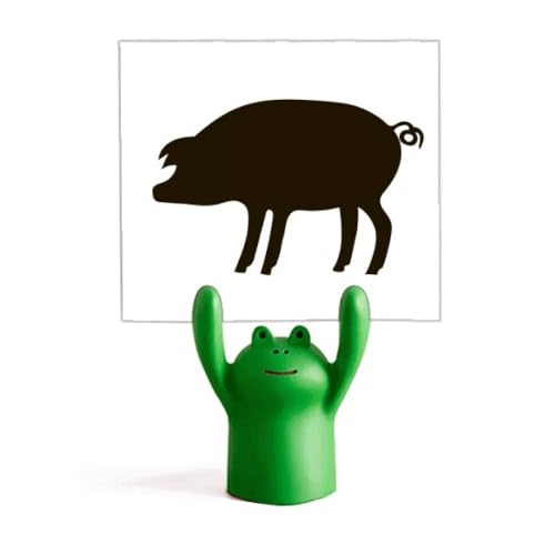 Porte-mémo cochon noir grenouille idée cadeau original crémaillère
