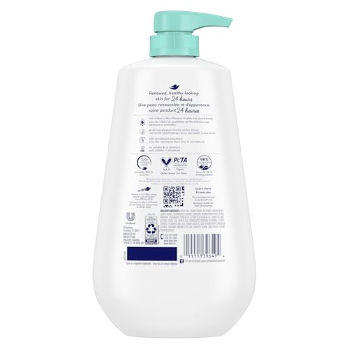 Image of Dove, Body Wash for Softer and Smoother Effectively Washes Away Bacteria While Nourishing Your, Sensitive Skin, 34 Fl Oz (Pack of 3)