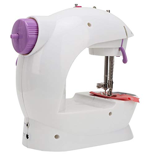 Máquina de coser, máquina de coser eléctrica para el hogar, Mini máquina de acolchar con mesa de extensión de pedal, aguja enhebradora(Enchufe de la UE)