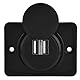 USB-Ladegerät für Auto, 3,1 A, 12-24 V, Adapter für Auto, mit Dual-USB-Anschluss, wasserdicht, LED, mit Deckel (2 Stück)