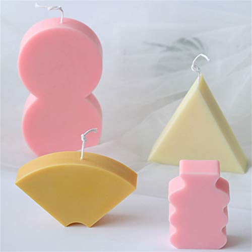 Silicone Molds, Candle Making Molds, Craft Art Silicone Scented Candle Molds or Craft soap Molds, DIY Handmade Plastic Candle molds for Beeswax Candle - Candle Making Supplies by YSCEN
