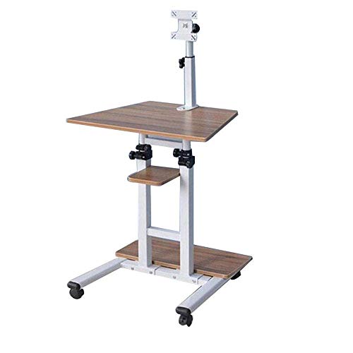 Stehender Computertisch, hängbarer Display-Hubtisch Nachttisch mit Monitorarm Drop-Sheet-Tischhöhe Einstellbar für das Studentenwohnheim Home Office