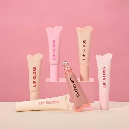 Lip Gloss Combo Set of 6 – Moisturizing, Long-Lasting & Non-Sticky Shiny Finish Gloss | 6 Gorgeous Shades: Brown, Transparent, Cherry, Nude, Pink & Red | Everyday Gloss for Women & Girls-image-40
