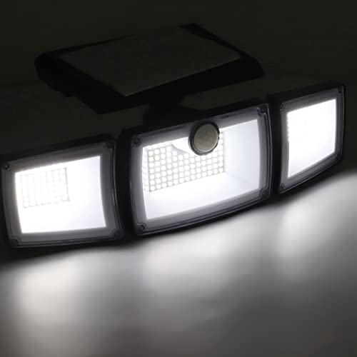 Lâmpada De Parede Solar Orenic De 3 Cabeças 6W 7700K IP65, Ajuste, Luz De Indução Solar De Alta Sens