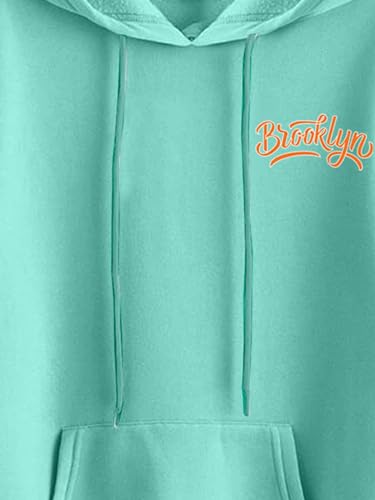 Image of JUNEBERRY Cotton Poly Fleece Oversized Fit Black, Green, Magenta, Mustard, Orange, Purple, Blue, Off White & Grey Graphic Printed Full Sleeve Hoodie for Women