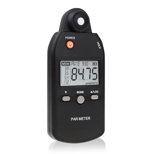 PAR-Meter Quantum-Sensor Lichtmessgerät für LED-Wachstumslampen 400-700nm Hochpräzises Handheld-PPFD-Messgerät für photosynthetische Aktivität von Pflanzen LED-Licht-Lux-Tester