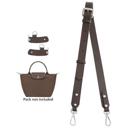 Image of Bag Leather Strap Replacement Crossbody Adjustable Shoulder Straps for SMALL Pouch, No Damage Conversion Kits Accessories(SMALL-Terra-Silver)