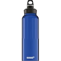 SIGG - Alu Trinkflasche - Sportflasche WMB Traveller Dunkelblau - Klimaneutral Zertifiziert - kohlensäurehaltige Getränke - Auslaufsicher - Federleicht - BPA-frei - Outdoor, Sport & Fitness - 1,5L