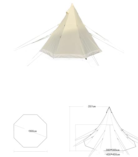 Carpa 4 Estaciones Tipo Tipi 3-4 Personas 3 m miniatura 3