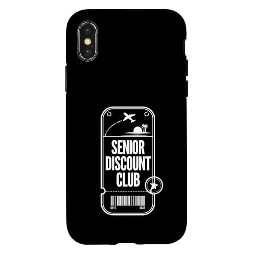 Hülle für iPhone X/XS Line Art im Seniorenrabatt Club Travel Humor
