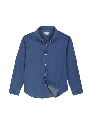 GOCCO Camisa Vaquera Cuello Normal con Tapeta Azul Claro