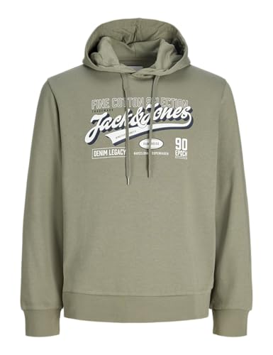 Sweat à capuche Jack & Jones Jjelogo homme col Sn collection hiver vétiver taille M