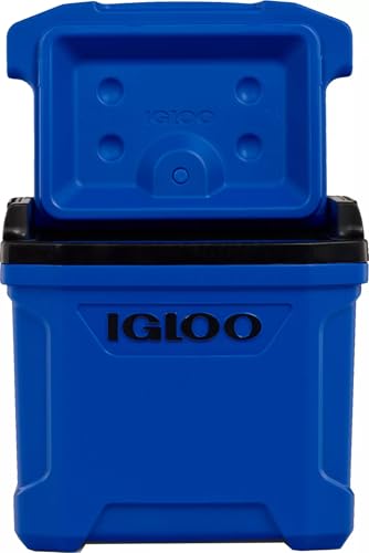 Image of Igloos Cooler Hard-Sided Ice Chest, Insulated Portable Cooler, Heavy-Duty, Leak-Resistant Lid, Lightweight Ergonomic Handle