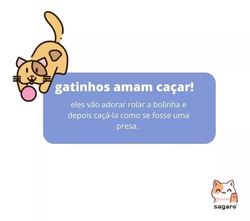 Brinquedo Gato Interativo Bolinha Eva Colorida (10 UNIDADES)