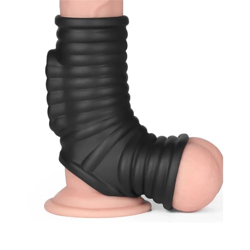 Lovetoy Wave Knights Ring Manchette vibrante pour pénis et scrotum Black 14,4 cm