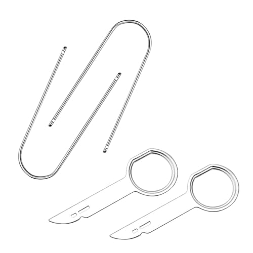 GLSOWEE 4PCS Car Radio Removal Pry Tool Kit, Auto U-Shaped Stereo Release Tool, Car Radio Removal Tool Key Stainless Steel for Disassembly of Most Car CD Audio Frequency Converter