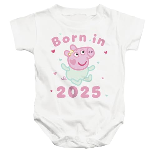 Image of Popfunk Peppa Pig Evie Pig Born In 2025 Unisex Infant Snap Suit for Baby