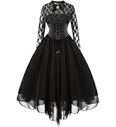Mittelalter Kleid Damen – Renaissance Prinzessin Kostüm, Maxi A-Linie, Elegant, Für Karneval, Ball, Themenparty, Fließender Stoff, Dehnbar
